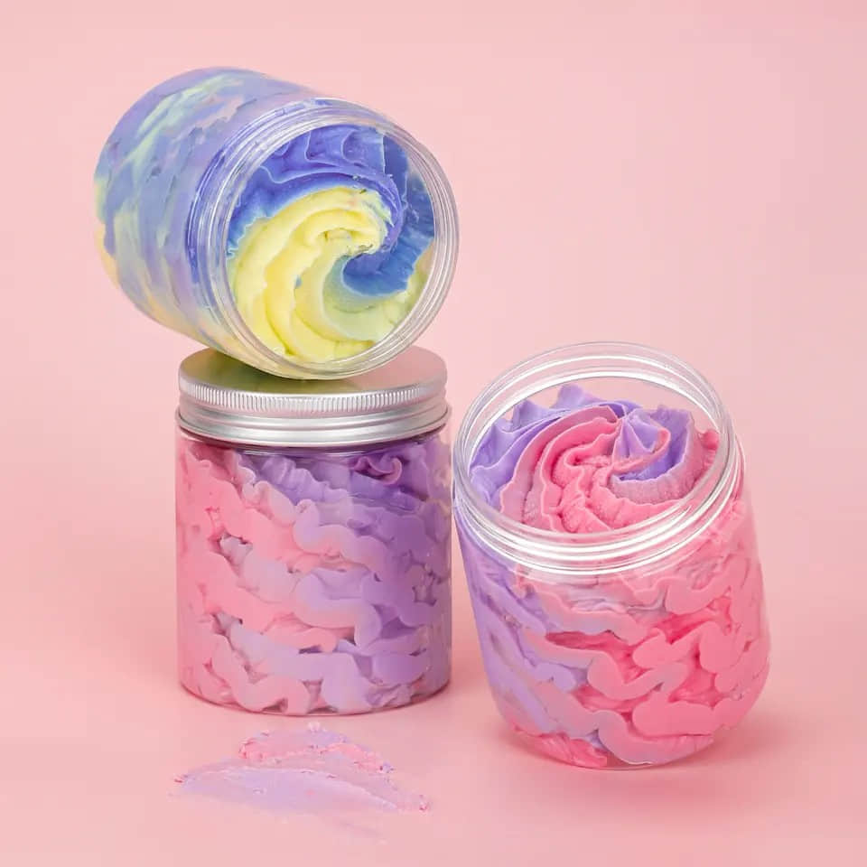 Organic Vegan Whitening Rainbow Ice Cream Wipped Body Butter