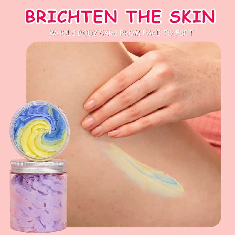 Organic Vegan Whitening Rainbow Ice Cream Wipped Body Butter