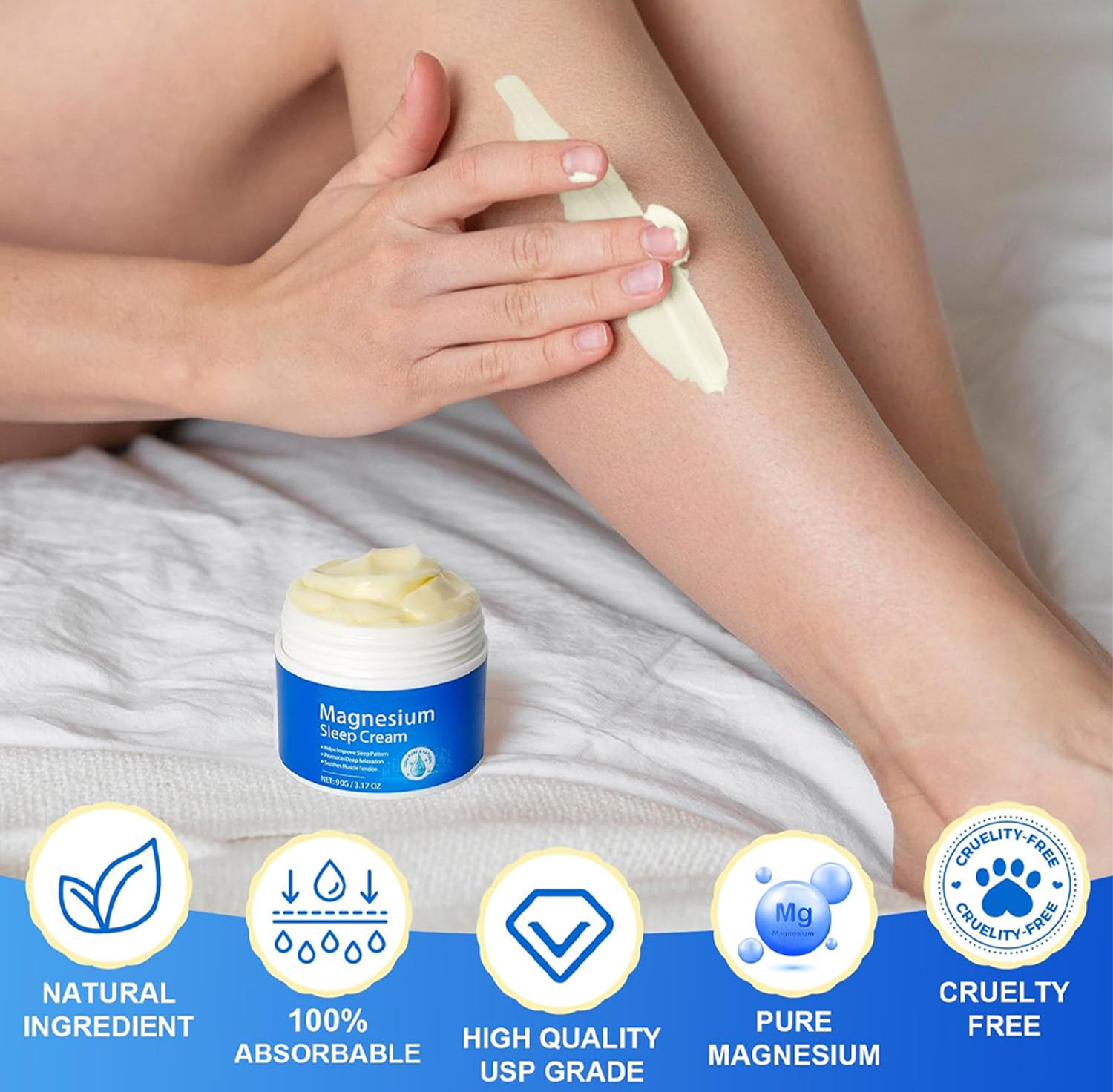 Premium Magnesium Sleep Cream | OEM/ODM Private Label | Natural Relaxation & Deep Sleep Support